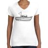 Women's Fine Jersey V-Neck Tee Thumbnail